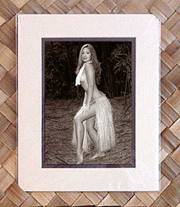 Kim Taylor Reece "Ohe Kea" 8 X 10 Double Matted Hawaiian Hula Print - New - Picture 1 of 1