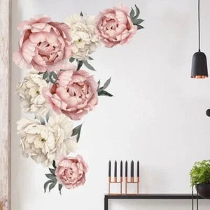 Adesivo murale rimovibile foglie fiori decalcomania ragazze bambini camera da letto vinile decorazione casa - Foto 1 di 6