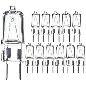 12Pack Single Ended T3.5, GY8 Bi-Pin Clear Glass UV Protected, 3200K, 35W, 300LM - Picture 1 of 6