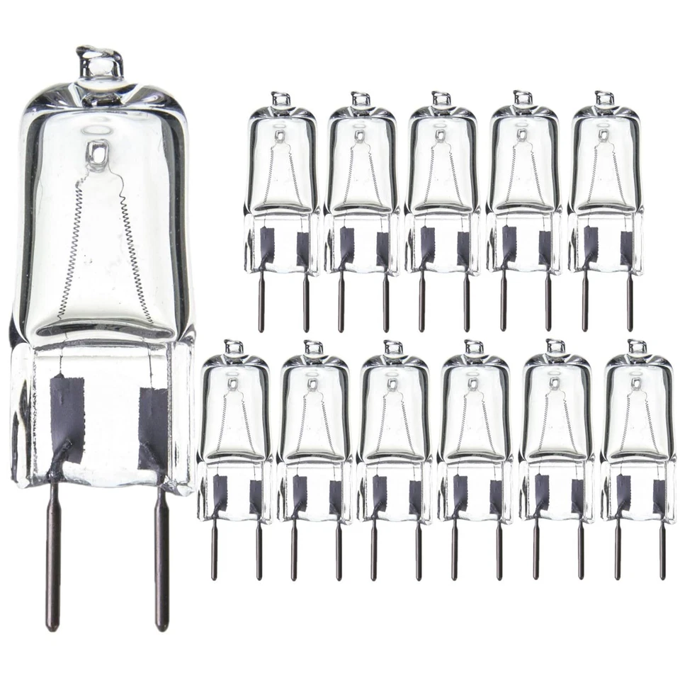 12Pack Single Ended T3.5, GY8 Bi-Pin Clear Glass UV Protected, 3200K, 35W, 300LM - Image 1 of 4