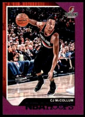 2018-19 NBA HOOPS PURPLE C.J. MCCOLLUM PORTLAND TRAIL BLAZERS #178 PARALLEL - Image 1 of 2