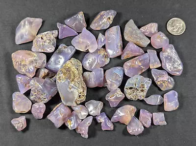 Holley Blue Agate Tumbles - Oregon - Half Pound Polished Tumbled Gemstones #8 - Image 1 of 4