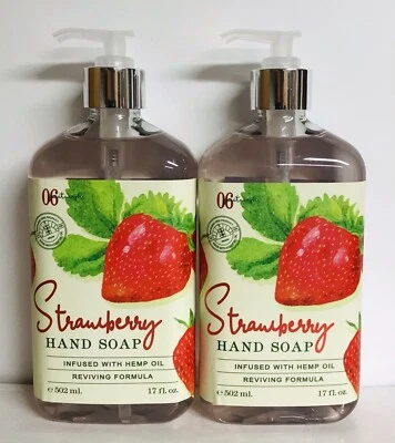 2-Pack Clean & Beauty ~ Strawberry Moisturizing Hand Soap 17 fl oz Each - Image 1 of 2