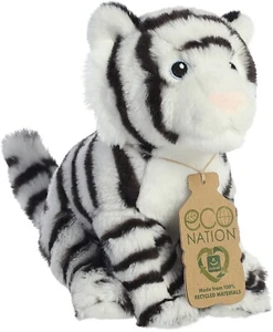 Aurora - Eco Nation - 9" White Tiger Responsibly Made Stuffed Animal - Picture 1 of 6