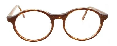 New Authentic Kansai KY88PL FB HOYA Japan 90s Vintage Brown Round Eyeglasses NOS - Image 1 of 4
