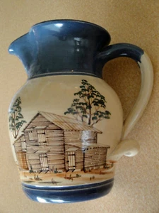Beautiful 1994 Winton & Rosa EUGENE Pottery Folk Art Pitcher - Picture 1 of 9