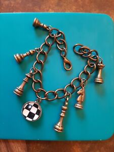 Handmade Chess Charm Bracelet