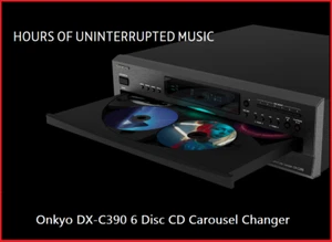 🔴Nice Onkyo 6 CD Carousel Changer Hours Uninterrupted Amazing Music & Remote ✔ - Picture 1 of 11