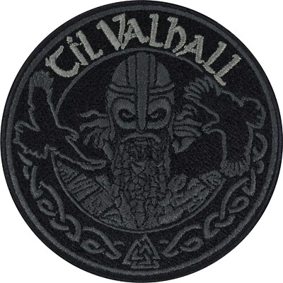 Wikinger Aufnäher Vikings Patch Allvater Odin Bügelbild Sticker 75x75mm - Bild 1 von 4