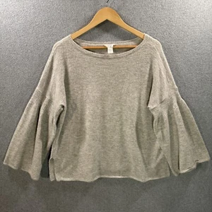 Ann Taylor LOFT Wool Blend Long Bell Sleeve Crew Neck Sweater Women’s Medium - Picture 1 of 13