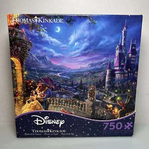 NEW Disney Thomas Kinkade Beauty and the Beast Dancing in Moonlight 750 Puzzle - Picture 1 of 10
