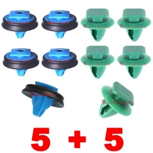 Wheel Arch Trim Moulding Clips Front Rear Flare forsome Fiat 500X Blue Green 5+5 - Picture 1 of 11