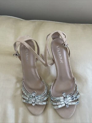 LILIANA SKINTONE 4.5"High Stiletto Heel peep Toe STONE  Shoes Women Size 7.5 - Image 1 of 4