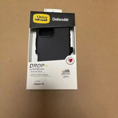OtterBox Apple iPhone 16 Defender Series Case BLACK includes holster clip