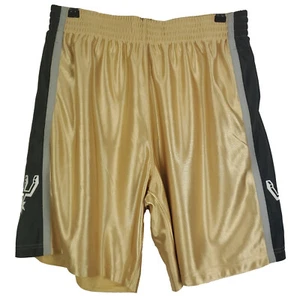 San Antonio Spurs Mitchell & Ness NBA L Large Jersey Shorts Gold 75th Anniv. NWT - Picture 1 of 6