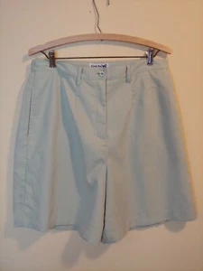Coral Bay Golf Women's Shorts Pale Green Size 12 Back Pocket Side Elastic Waist - Imagen 1 de 4