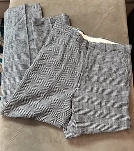 Pendleton Pants Plaid 100% Wool 34” X 29” Black White Plaid VTG - Picture 1 of 15