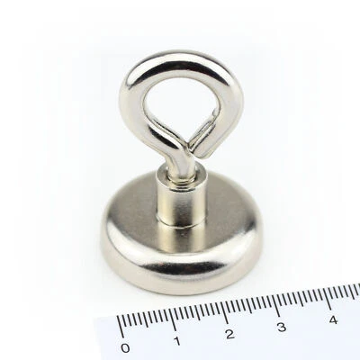 5 NEODYM POWER ÖSENMAGNETE D32 mm NDFEB BIS 34 KG SUPER STARK MAGNET ÖSE - Bild 1 von 4