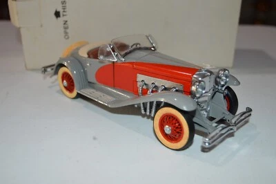Danbury Mint 1935 Duesenberg SSJ Speedster V-8 Grey/ Red 1:24 Used Excellent - Image 1 of 4
