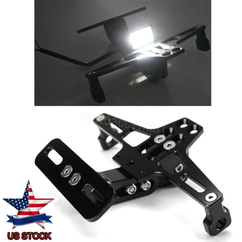 Kit de luces traseras LED con soporte de matrícula CNC para Honda EE. UU. Ducati Yamaha Suzuki Foto 1 de 4