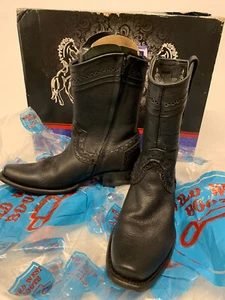 Wild West Boots Leather Dubai Short 279B2705 Black Sz 8 With Box FREE SHIPPING - Imagen 1 de 13