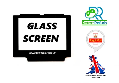 Nintendo GameBoy Advance SP Glass Screen Lens Replacement GBA SP Adhesive - UK