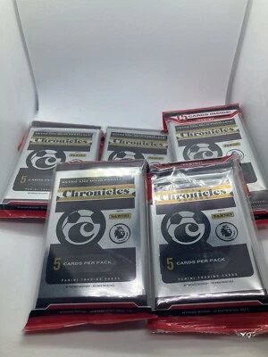 2020-21 PANINI CHRONICLES SOCCER CARDS Sealed Cello Pack Lot of (5) - Image 1 of 2