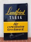 Rare Vintage Old Original Landfried Tabak Tobacco Cigarettes Enamel Sign LARGE