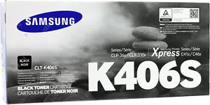 1 x Samsung Original OEM Black Toner Cartridge CLT-K406S - K406S - 1500 Pages - Picture 1 of 1