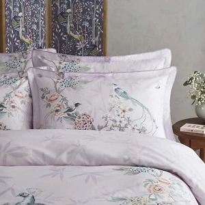 Dorma Love Bird Oxford Pillowcase Oxford Pair 48 x 76cm - Lavender - Picture 1 of 8