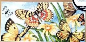 COUNTED CROSS STITCH PATTERN ONLY - BUTTERFLY VIGNETTE - Picture 1 of 3