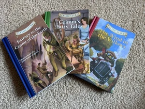 3 Classic Stars Books, Journey To Center Earth Grimm’s Tales Wind In Willows NEW - Picture 1 of 6