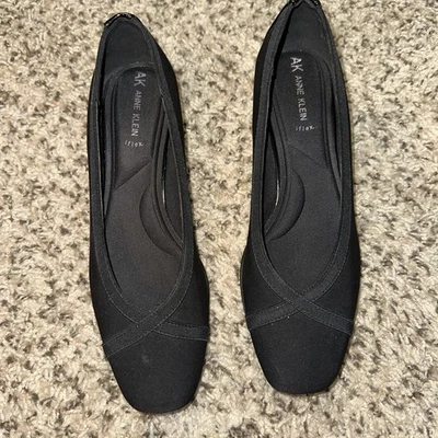 Zapatos sin cordones Anne Klein iFlex Akodiera negros con cuña cómodos 8,5 M Foto 1 de 4