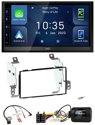 JVC DAB Bluetooth Lenkrad USB 2DIN Autoradio für Nissan Note E11 2009-2013 - Bild 1 von 4