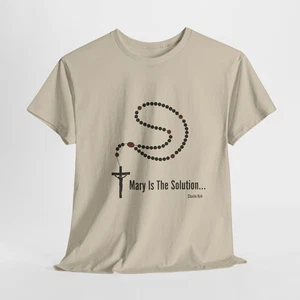 Catholic Religious Unisex Tee, Charlie Kirk, Rosary T-Shirt, Christian Faith - Picture 1 of 17