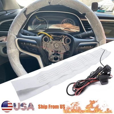 Capa de volante aquecida de inverno para carro kit faça você mesmo almofada térmica aquecedor de mão  - Imagem 1 de 4