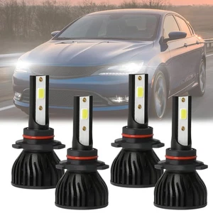 4pcs 9005 HB3 LED Headlight Bulb High Low Beam 6500K For Chrysler 200 2016 2017 - Picture 1 of 10