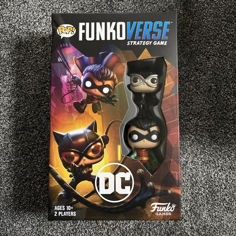 DC Batman Funkoverse Strategy Game 2 Mini Funko Pop Vinyl Catwoman Robin  - Image 1 of 1