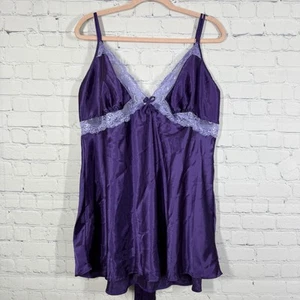 Torrid Y2K Camisole Top Damen Übergröße 2X Leace Satin Lila Gothic Bluse - Bild 1 von 8