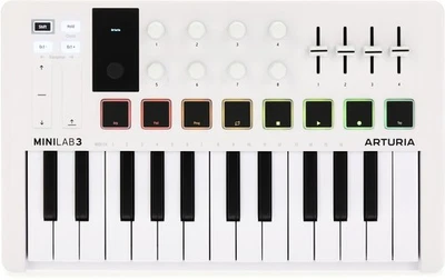 Controlador Arturia MiniLab 3 25 Slim-key - Blanco Foto 1 de 4