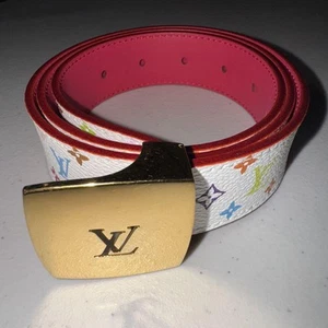 Louis Vuitton Belt Monogram Multicolor M9682 85/34 from Japan - Imagen 1 de 8