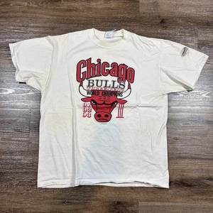 Vintage Chicago Bulls Shirt Men’s L 1993 NBA Champions 90s Michael Jordan - Picture 1 of 5