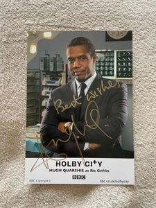 HUGH QUARSHIE (HOLBY CITY) HAND SIGNED CAST CARD - UNDEDICATED - Picture 1 of 2