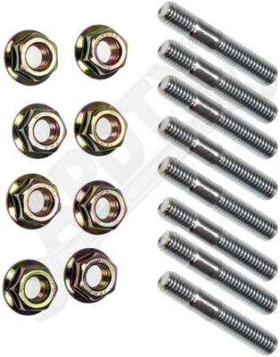 APDTY 159104 Kit de herrajes de pernos y tuercas para colector de escape - Juego de 8 Foto 1 de 4