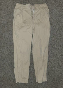 GAP Teen High Rise Pleated Sand Khaki PANTS 12-13 Girls BTS PREOWNED - Picture 1 of 3