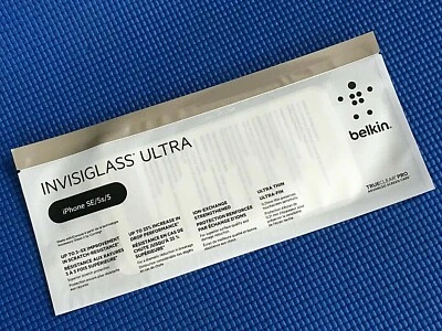 x10 NEW Belkin ScreenForce InvisiGlass Ultra Screen Protector iPhone 5 / 5s / SE - Image 1 of 3