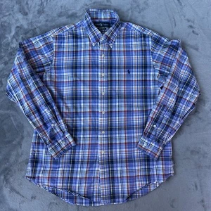 Ralph Lauren Shirt Mens Large Multicolor Plaid Custom Fit Button Down - Picture 1 of 12