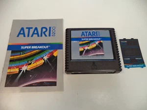Super Breakout (Atari 5200, 1982) Cartridge, Overlay & Instruction Manual - Picture 1 of 1