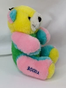 Aspen Booda Bear Plush Pet Toy Colorblock 6 Inch 1999 Stuffed Animal Toy - Bild 1 von 7