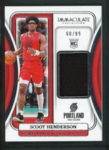2023-24 SCOOT HENDERSON 60/99 MAGLIA PANINI IMMACOLATA COLLEZIONE ROOKIE RC - Foto 1 di 2